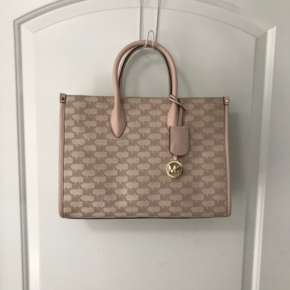 Michael Kors Mirella East West Powder Blush Hand bag Crossbody Tote EUC